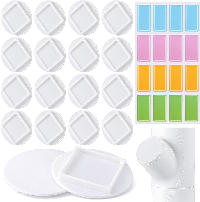 EBaokuup 24 Pcs Hydroponics yPod Caps with Colored Lables, Grow Cubes Cap Compatible with yPod, Plant Grow Pods Cover for Garden Hydroponics Growing System