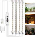 LED Plant Growing lamp,3000K/6000K Full Spectrum Grow Light Strips for Indoor Plants with 3/9/12H Timer & 10 Dimmable Levels,Led Plant Lights for Green House Hydroponics Succulent (4 Bars)