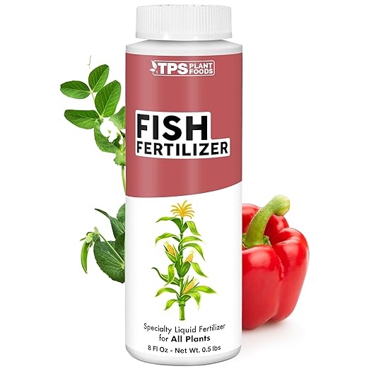 Fish Fertilizer – Liquid Fish Supplement for Lush Growth, Deep Green Leaves & Strong Roots, 8 oz