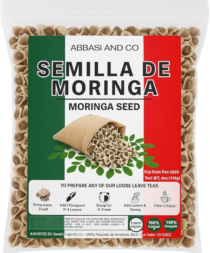 Moringa Seeds Premium PKM1 Variety | Snacking & Planting | Non-GMO | Wildcrafted Drumstick Tree (Malunggay) | Moringa Oleifera Semillas Imported from Mexico (1Lb)