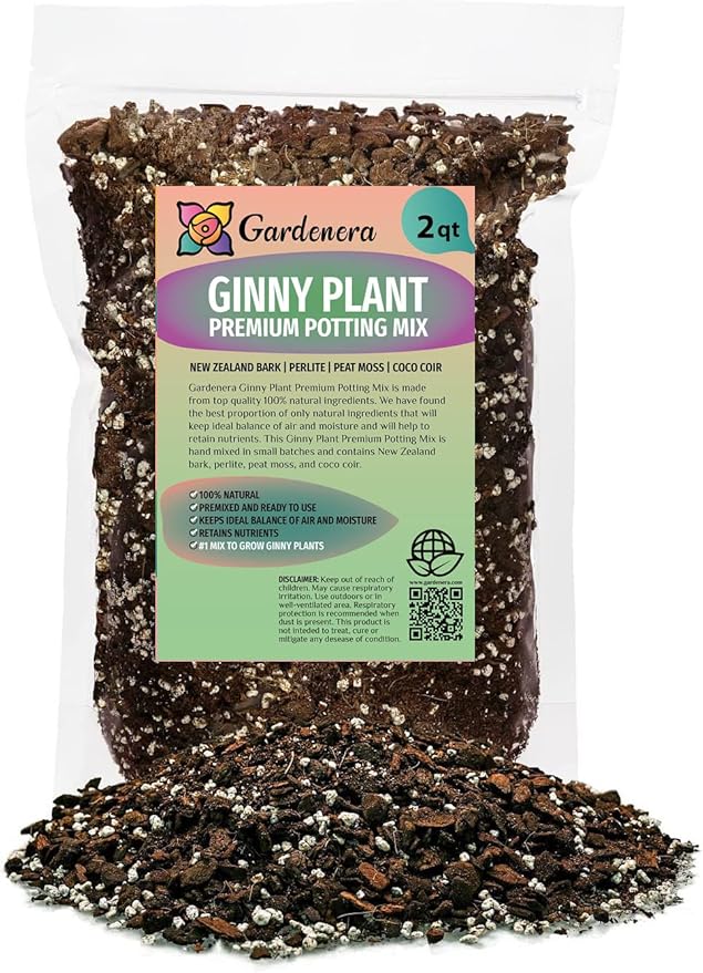 GARDENERA Monstera Ginny Soil Mix - Specially Formulated for Strong Root Development - 2 Quart