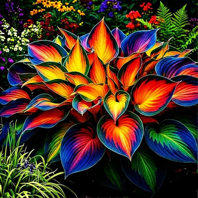 Mixed 117+ Hosta Seeds for Planting Under Trees & North Facing Areas, Shade Garden Solution - Drought Tolerant Perennial Ground Cover with Decorative Foliage