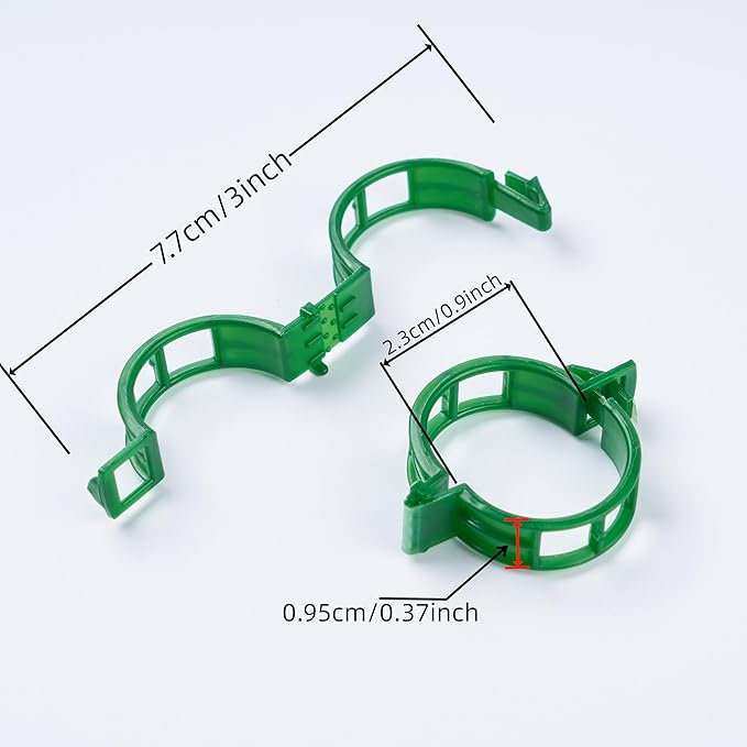 200Pcs Garden Vine Plant Support Clips,Plastic Fixing Clips for Securing and Training Climbing Plants,Tomatoes,Grapes,Vine Vegetables and Potted Plant (200, Green)