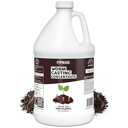 Worm Casting Tea Concentrate – Liquid Microbial Supplement for Living Soil, Stronger Roots & Healthier Plants, 1 Gallon