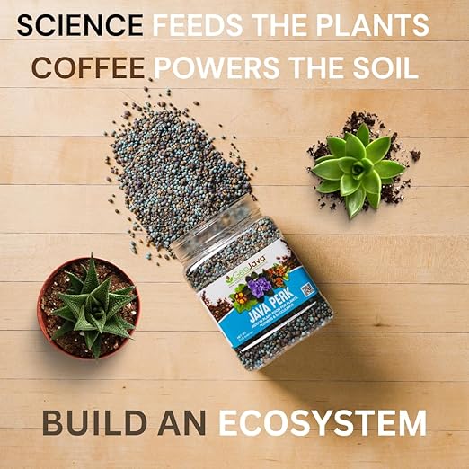 Java Perk Indoor Plant Food: A Slow‑Release Fertilizer with Complete NPK & Micro-Nutrients with Real Coffee for Houseplants, Indoor Herbs & Container Gardens - Odorless, Easy & Long‑Lasting (2 lb)