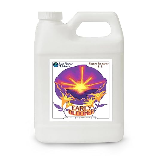 Early Bloomer Bloom Booster Quart (32 oz) Blue Planet Nutrients | Phosphorous & Potassium Supplement | for All Fruiting & Flowering Plants