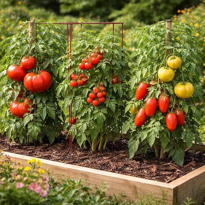 Tomato Seeds Collection – Heirloom Tomato Varieties for Planting: Beefsteak, Large Red Cherry, San Marzano, Yellow Brandywine – Vegetable Garden Seeds