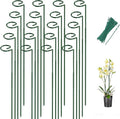 Breeze Touch 20 Pack Plant Stakes, 23.6 Inch Plant Support Stakes with 15 Twist Ties, Plant Sticks Support, Flower Stakes for Plants Peony, Tomato Seedling, Marigold, Amaryllis, Sapling, Coreopsis