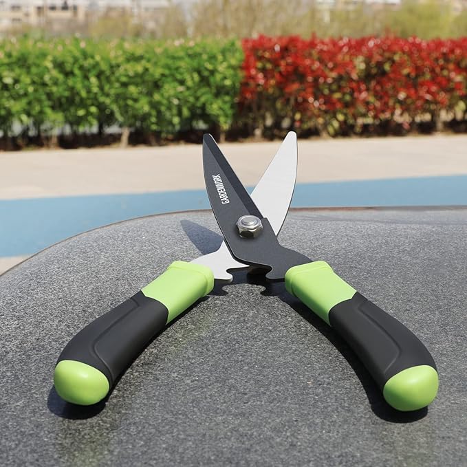 GARDENWORK Hedge Shears Clippers for Trimmer,Garden Clippers Handheld,Boxwood,Shrubs, Bush Cutters Trimmer with Teflon Coating High Carbon Steel Blades,16"Gardening Shears with Comfort Grip Handles