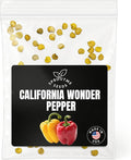 Fall & Winter California Wonder Pepper Seeds for Indoor Planting – 50 Non-GMO Heirloom USA-Grown Sweet Bell Seeds with High Germination (Capsicum annuum)