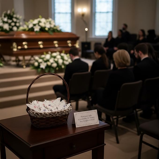 Wildflower Seed Paper - Set of 24 Hummingbird-Shaped for Funeral Favors, Memorial Gifts, & Sympathy Gifts for Loss of Father and Mother (Pink & Blue)