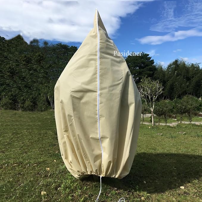 Plant Covers Freeze Protection 2.8oz 3 Packs 45"x40" Winter Tree Covers Frost Blankets for Outdoor Plants with Zipper Drawstring- Frost Cold Pest Protection for Shrubs Fruit Tree