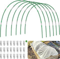 FOTMISHU Garden Hoops for Raised Beds Row Cover,6 Sets 8.4ft Grow Tunnel,Rust-Free Fiberglass Greenhouse Support Hoops Frame for Garden Mesh Netting, Outdoors Plant Growth -36PCS