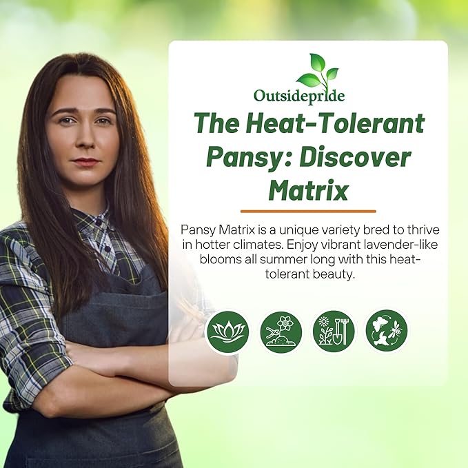 Outsidepride Ocean Pansy Seeds for Planting - 100 Pcs. Biennal, Cold-Hardy & Pollinator Friendly Flowers with Fragrant Blooms for Garden Beds, Borders & Container Displays