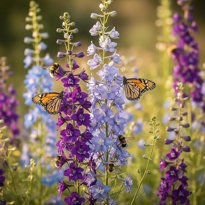 Consolida Ajacis Larkspur Flower Seeds Pack of 500+ Flower Seeds for Planting