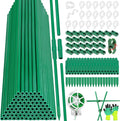 287 PCS Garden Stakes, Fiberglass Tomato Stakes, Garden Sticks with Accessories, 90 Sets DIY 4ft, 5ft, 6ft, 7ft Plant Stakes, Plant Sticks Supports for Indoor Outdoor Plants, Vegetables
