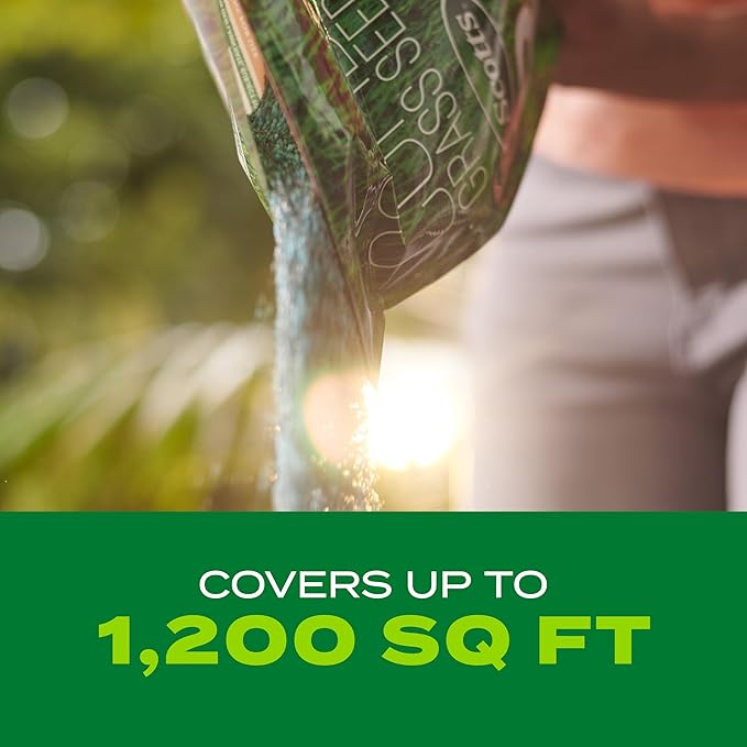 Scotts Turf Builder Rapid Grass Sun and Shade Mix, Combination Seed and Fertilizer, Grows Green Grass in Just Weeks, 2.4 lb.