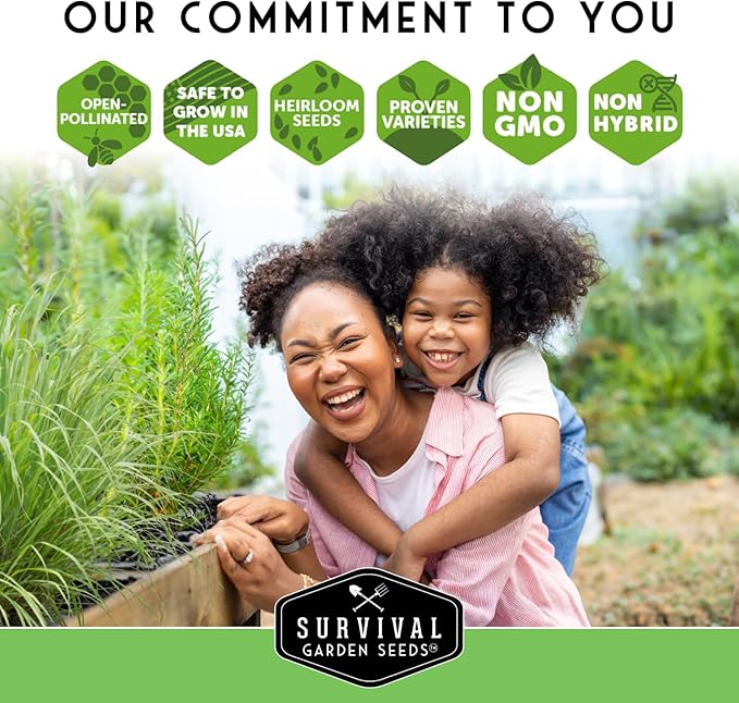 Stevia Seeds for Planting - Natural Sweet Herb Stevia rebaudiana with Sweet Leaves, Tender Perennial for Warm Climates or Indoor Growing, Non-GMO Heirloom - Survival Garden Seeds