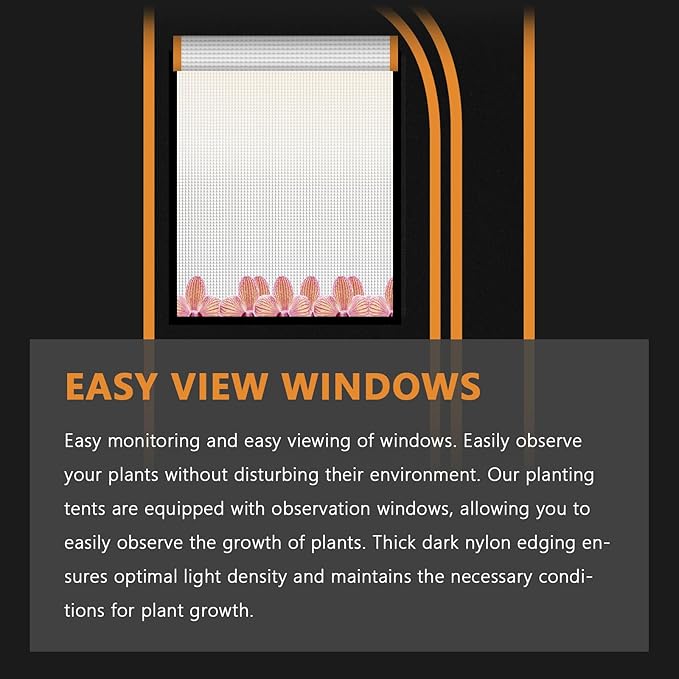 2x2 Grow Tent Kit (24"x24"x55") - Heavy-Duty 600D Diamond Mylar Canvas Lining, 98% Reflective, Viewing Window & Removable Floor Tray for Hydroponics Indoor Growing