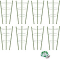 8 Pack Plant Support Tomato Cages for Garden, 18 Inches Small Tomato Cages and Supports with Adjustable Rings for Garden Pots, Plant Stakes Tomato Trellis Rings for Climbing Plants