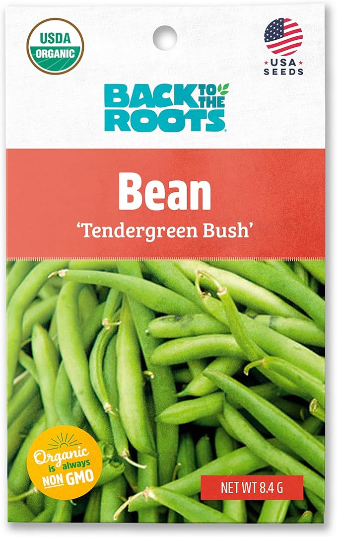 Back to The Roots 100% Organic Seed Packet - Bean 'Tendergreen' 8.4g