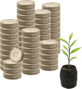 56Pcs 40mm Peat Pellet Fiber Soil Plant Seed Starters,Compressed Peat Pellet Fiber Soil Plant Seed Starter Pods,Seed Fertilizer Nutrient Block Compressed Peat Block