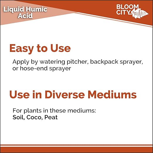 Bloom City Humic Acid for Lawns – Liquid Soil Conditioner for Stronger Root Growth, Better Nutrient Uptake & Greener Grass, 1 Gallon