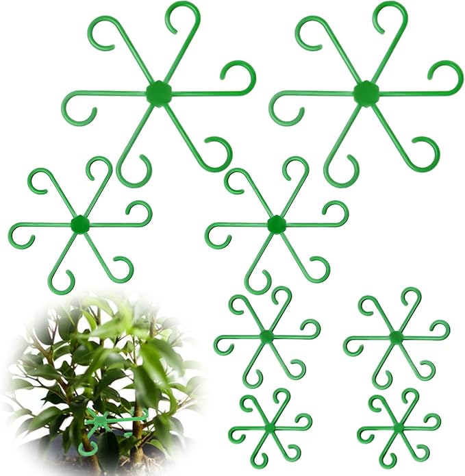 8pcs Plant Stem Support, Plant Support for Indoor Plants, 4 Sizes Climbing Houseplant Stem Holders, Reusable Plant Stabilizer, Indoor Plants Accessories