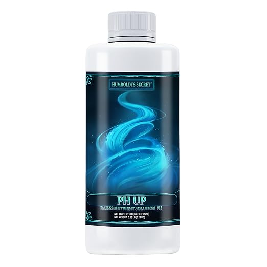 Humboldts Secret pH Up for Plants | Hydroponics and Soil pH Adjustment | Concentrated Potassium Hydroxide Formula | Raises Nutrient Solution Levels for Strong Root Growth and Stability | 8 Ounce