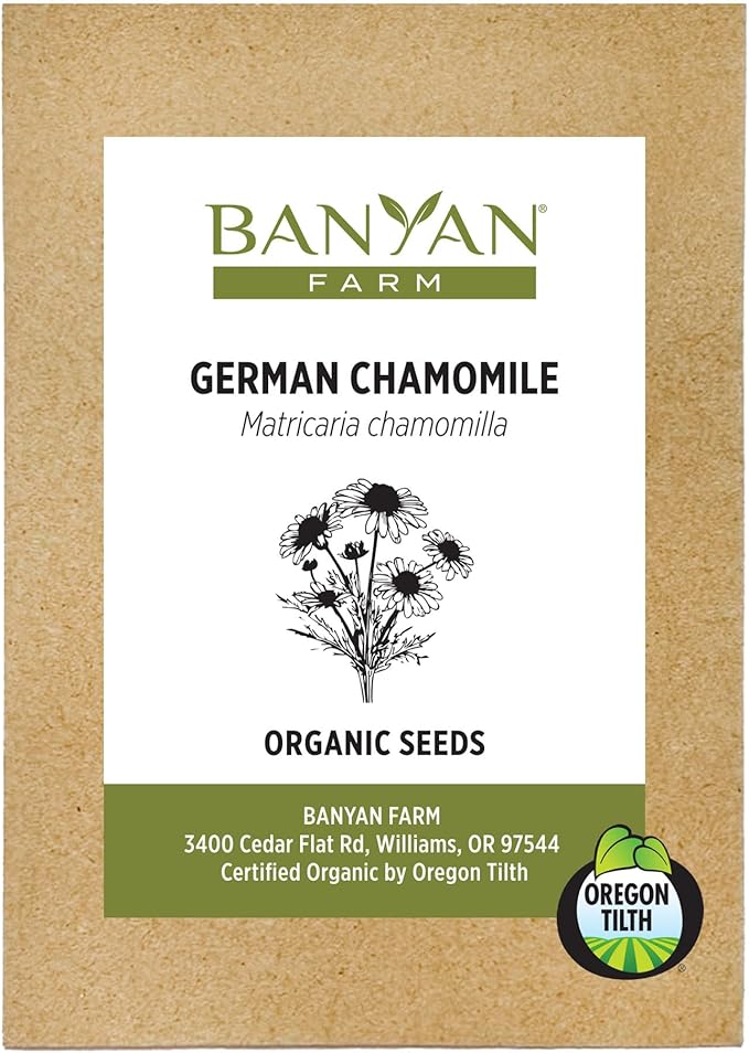 Banyan Botanicals Organic German Chamomile Seeds – Matricaria chamomilla – Grow Your Own Chamomile for Tea – 100 Count – Open Pollinated Non-GMO Easy-to-Grow Seeds