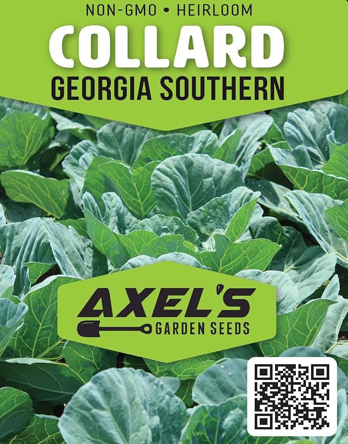 Collard Green Seeds for Planting - Plant & Grow Georgia Southern Collards - Full Planting Instructions to Plant a Home Outdoor Vegetable Garden - Great Gardening Gift, 5 Packets