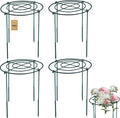 4Set Metal Peony Grid Cages, 30"H X 13"D Large Flower Support Cages Grow Through Hoop Ring Peony Stakes Garden Plant Support Rings Heavy Duty Plant Braces Peonies Structure for Outdoor Plants Blossoms