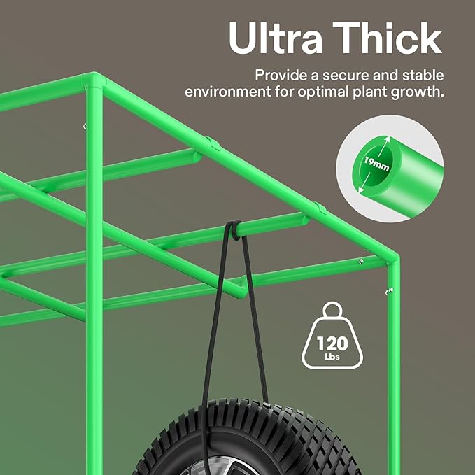 2pcs VIVOSUN Grow Tent Support Poles, Hanging Bar for 3x3 Grow Tent 36"x36"