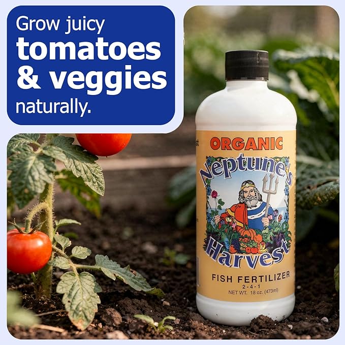 Neptune's Harvest Fish Fertilizer (2-4-1) - Organic Liquid Plant Fertilizer - Fish Hydrolysate for Vegetables, Flowers, Fruit, Trees, Grass - Indoor and Outdoor Plant Food (Pint)