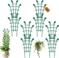 4 Pack Small Trellis for Potted Plants, Stackable Plant Trellis Indoor Outdoor Climbing Plant Support for Pothos Hoya Vine Ivy Houseplants Flower