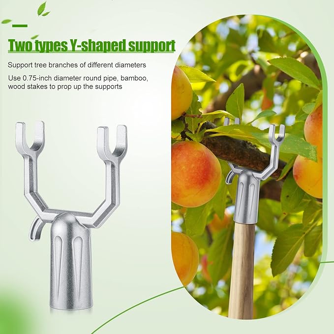 Zhengmy 50 Pcs Tree Branch Support Metal Tree Crutch Support Device Trees Straightening Kit Propping up Branch Spreaders Fruits Trees Garden Stakes Broom Pole Anchor 0.75 Inch Round Pipe Garden Yard