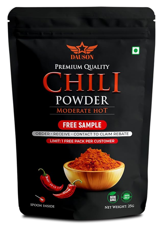 Chili Powder – 100% Pure & Natural | Finely Ground Chili | No Additives or Fillers | Aromatic, Earthy Flavor for Cooking | 25g Sample Available | Kitchen Essential for Global Cuisine