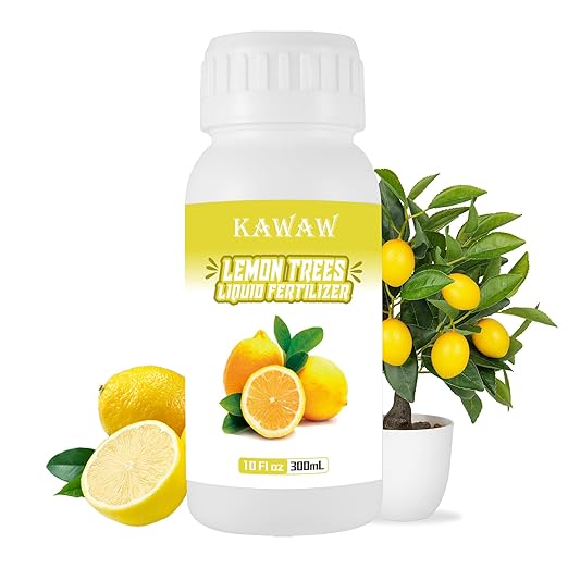 Liquid Lemon Tree Fertilizer - 10oz Microbial Organic Citrus Tree Fertilizer for Potted Trees & Indoor Plants, Meyer Lemon Tree Food, Concentrated Nutrient Solution