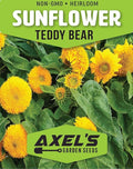 Seed Packets for Planting Teddy Bear Sunflowers in Home Outdoor Garden - Heirloom Non-GMO Flower Seed Packets