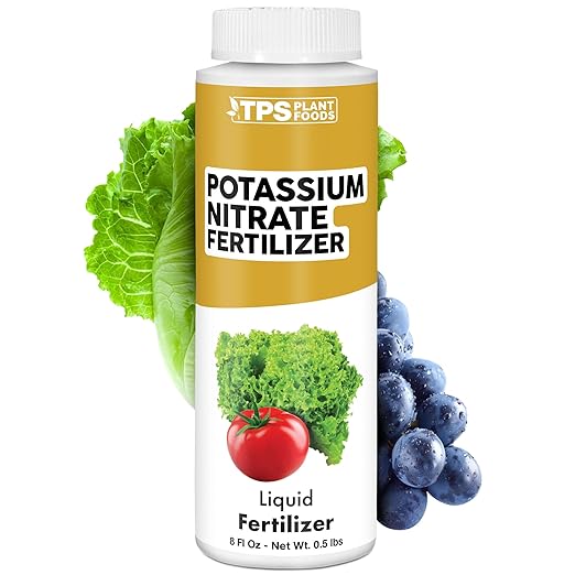 Potassium Nitrate Fertilizer – Liquid Nitrogen & Potassium Supplement for Faster Growth & More Blooms, 8 oz