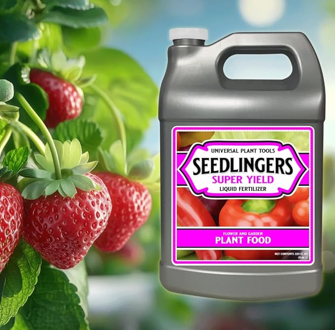Seedlingers Super Yield Flower & Garden All Purpose Plant Food 128 oz Gallon Concentrate