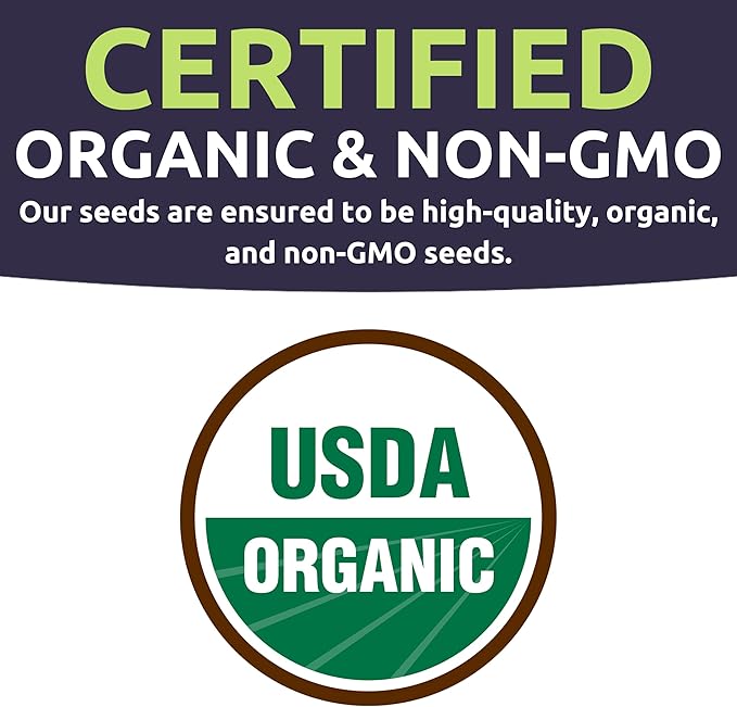 Organic Sweet Pepper Seeds Variety Pack - 5 Individual Packs - 2026 Season - Red, Yellow, Green and More! for Indoor & Outdoor Planting (Non-GMO, Certified Organic)