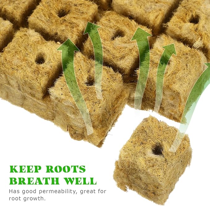 100pcs Plant Propagation Soil Blocks Oasis Cubes for Seedling Start Soilless Culture