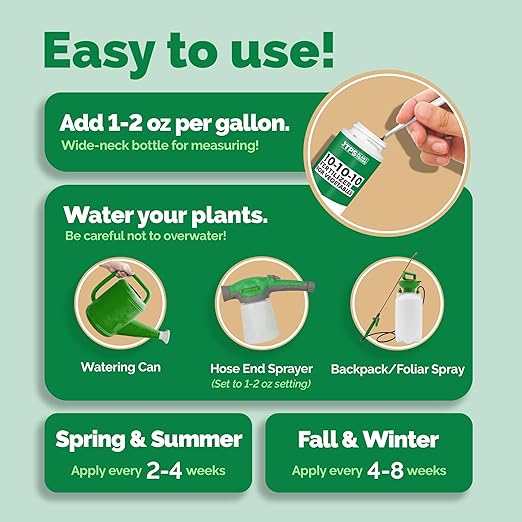 10-10-10 Fertilizer for Vegetables – Liquid Plant Food with Iron & Micronutrients for Balanced Nutrition, Strong Roots & Healthy Harvests, 1 Gallon