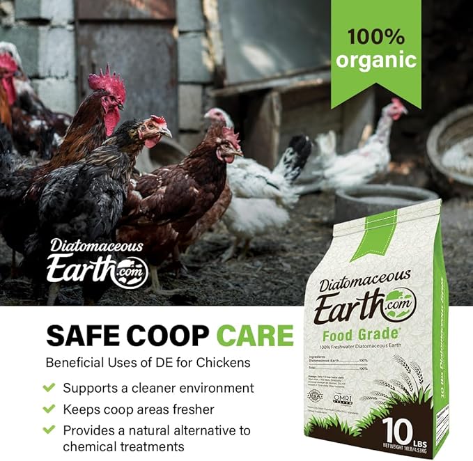 DiatomaceousEarth Food Grade Diatomaceous Earth – 10lb | 100% Organic, All-Natural Powder | Safe for Humans & Pets | OMRI Listed for Organic Use