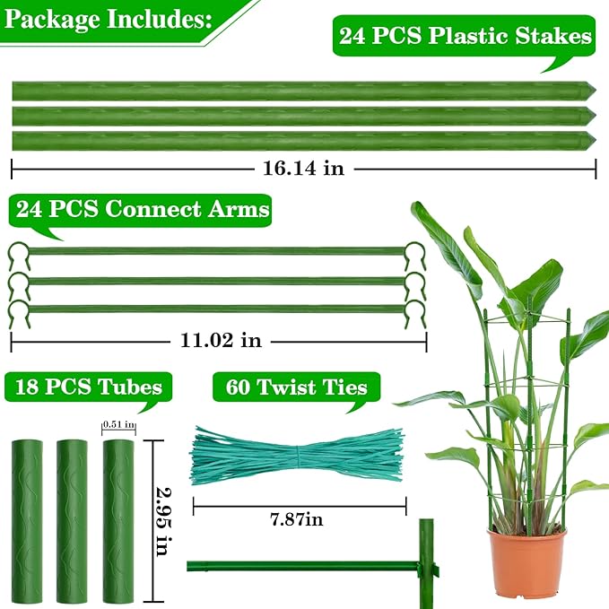 Halatool 2 Pack Tomato Cages for Garden,Up to 63in(5.2FT) Adjustable Tall Tomato Cage,Garden Stakes Tomato Trellis for Pots,Tomato Plant Support for Raised Garden Bed &Vegetables Flowers(Green)
