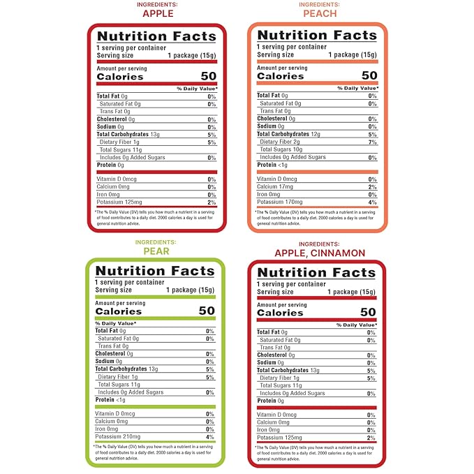 Nature’s Turn Freeze-Dried Fruit Crisps –Healthy, Gluten-Free,Crispy & Delicious,Plant-Based Snack,Ideal for Cereal, Smoothies, School Lunches, & On-the-Go, Orchard Variety Bags of 16(0.53 oz Each)
