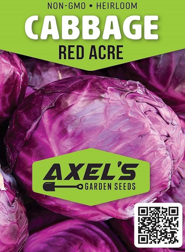 Cabbage Seeds for Planting - Plant & Grow Heirloom Cabbage Varieties Home Outdoor Garden – Easy Grow Planting Packet Instructions Included, Great Gardening Gift – 5 Packets of Each Variety