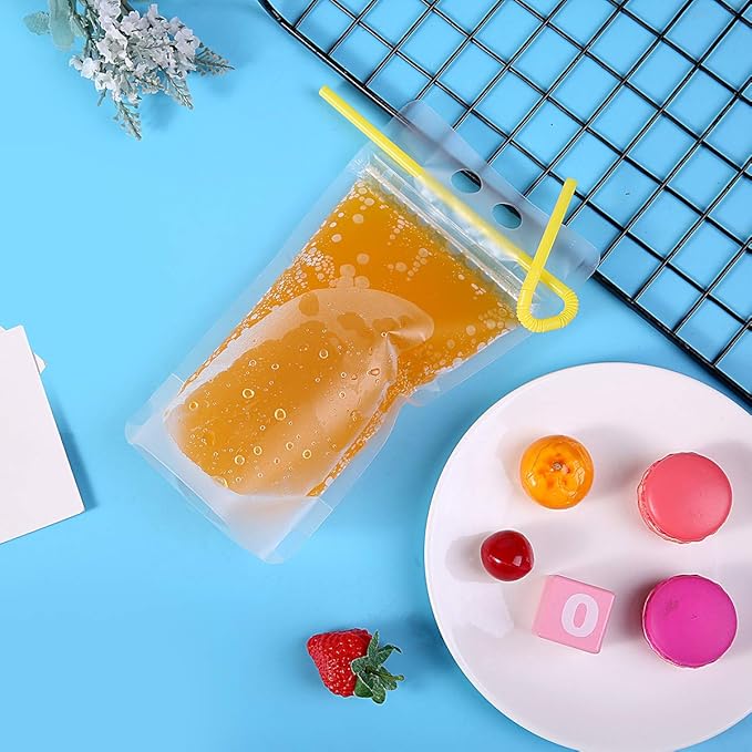 400Pcs 10.23 Inch Flexible Drinking Straws,0.24 Inch Diameter Colorful Long Disposable Plastic Straws for Birthyday Festive Parties