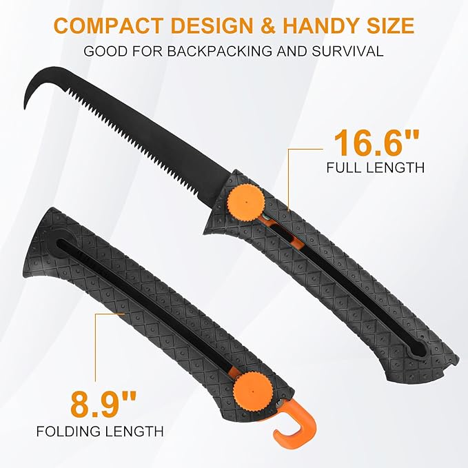 3-Piece Lightweight Garden Tool Kit with Rotating Grass Shears, Compact Lopper & Retractable Pruning Saw for Backyard Trimming & Light Yard Care